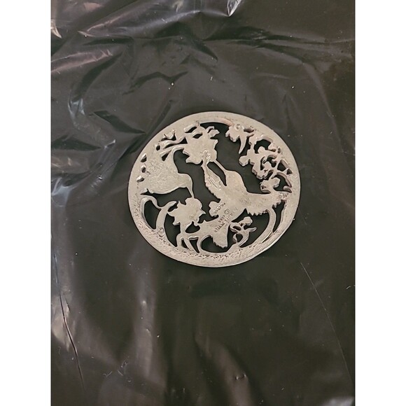 Rawcliffe Pewter 1989 Humming Bird Floral Potpourri Jar with Lid - Vintage - Picture 5 of 6